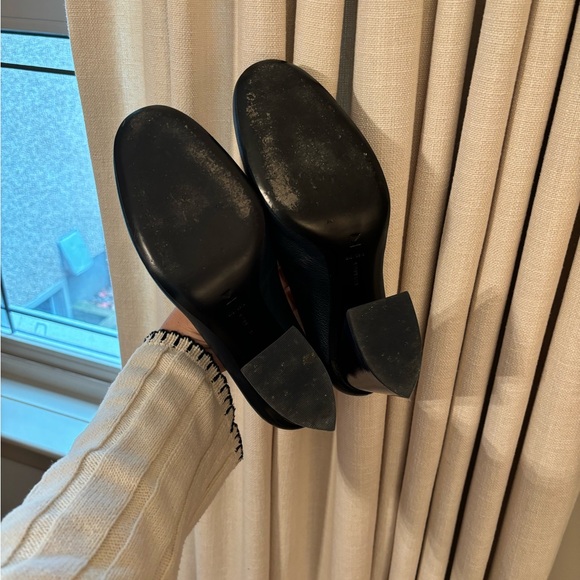 Mercedes Castillo Navy Chunky Heel Pumps - Picture 4 of 4